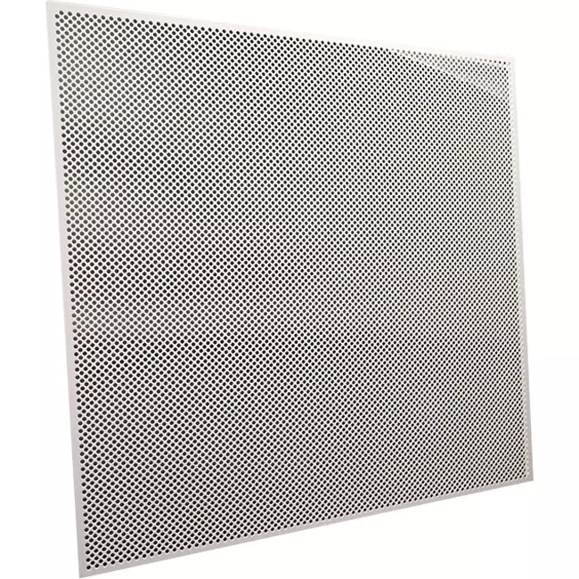 Perforierte Deckenplatte 600 x 600 mm zum Einlegen in Systemdecken - RAL9010