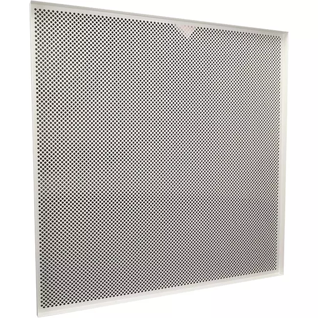 Perforierte Deckenplatte 600 x 600 mm zum Einlegen in Systemdecken - RAL9010