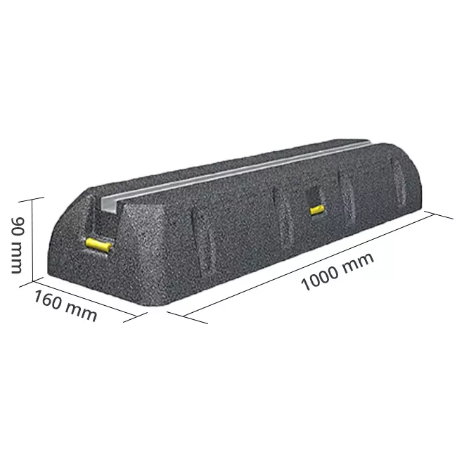SUMO Außengeräte-Montageschiene aus schwingungsdämpfendem Gummi 1000 mm