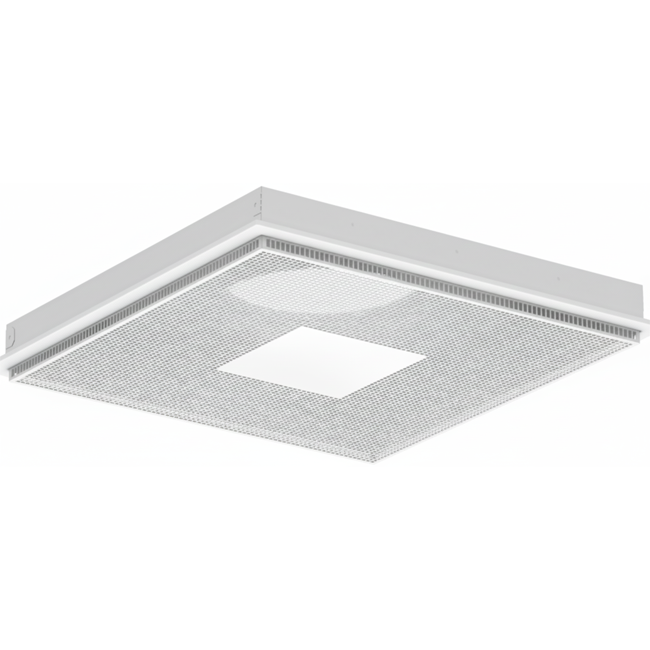 Perforierter Deckenauslass für Zu- und Abluft 595x595 mm - 200 mm - RAL 9016