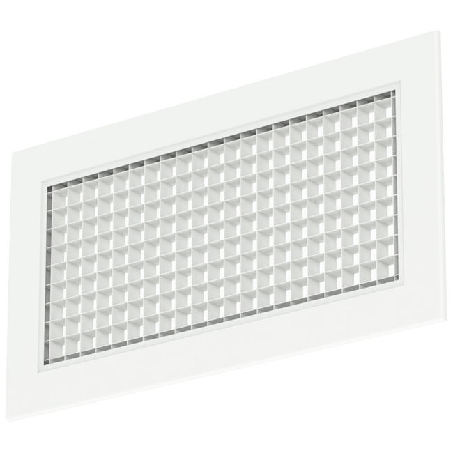 Aluminium Wandgitter mit festem Gitter - mit Reibungsfedern - 800x200 mm - RAL 9016