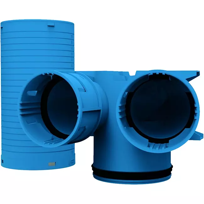 Vent-Axia Uniflexplus Ventilsammler 2 x Ø90 mm - Ø125 mm