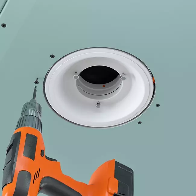 Ergovent rahmenloses Lüftungsventil rund 125 mm - mit Coanda-Effekt