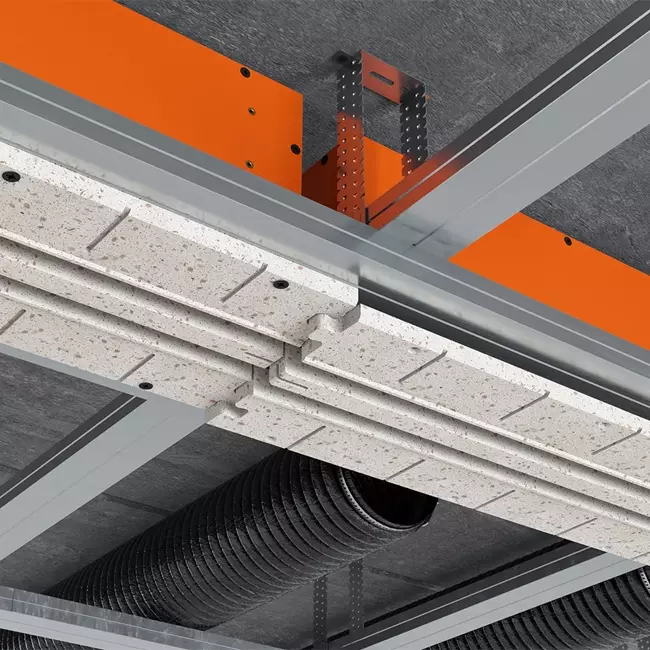 Ergovent rahmenloser Schlitzauslass 1050 mm mit Anschlussdurchmesser 125 mm - Klimatisierung - 2 Schlitze