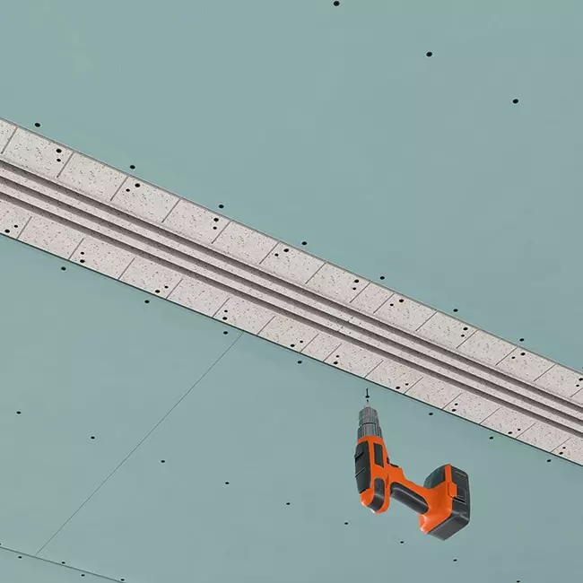 Ergovent rahmenloses Raster 1000 mm mit Anschlussdurchmesser 150 mm - Klimatisierung - 3 Schlitze