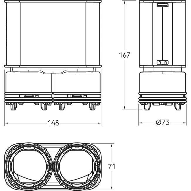 Ubbink Air Excellent 2x 23C - 55SC Reduzierstück