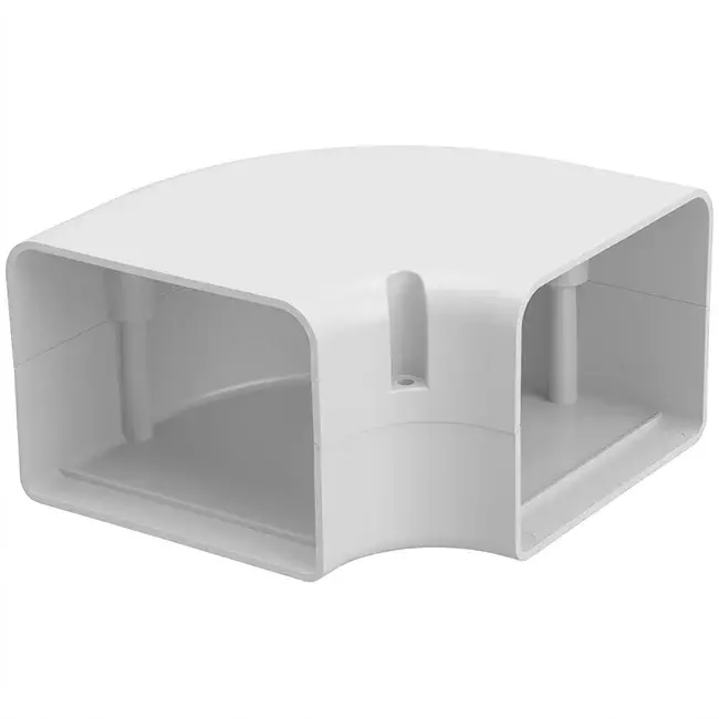 ClimaConnect 90° Flachbogen für Montageschacht 100 mm - RAL 9010