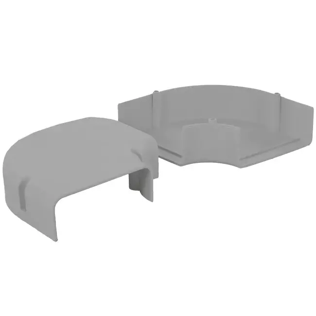 ClimaConnect 90° Flachbogen für Montageschacht 100 mm - RAL 9010