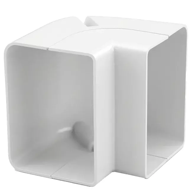 ClimaConnect Außenbogen für Montageschacht 75 mm - RAL 9010
