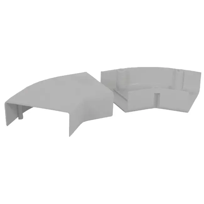 ClimaConnect 45° Flachbogen für Montageschacht 100 mm - RAL 9010
