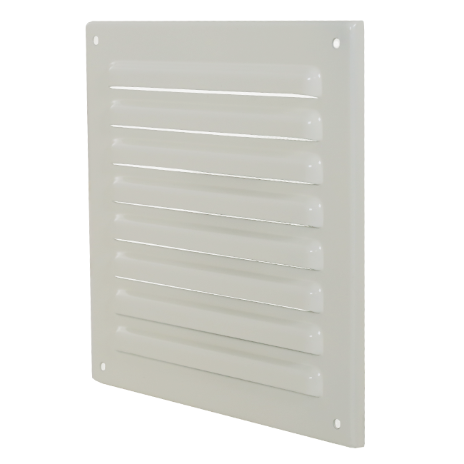 Außengitter quadratisch 150x150mm Aluminium - RAL9010