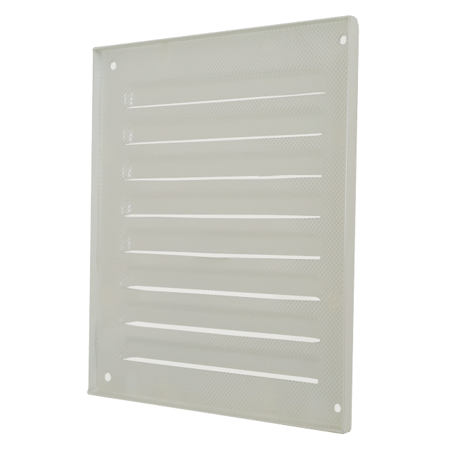 Außengitter quadratisch 150x150mm Aluminium - RAL9010
