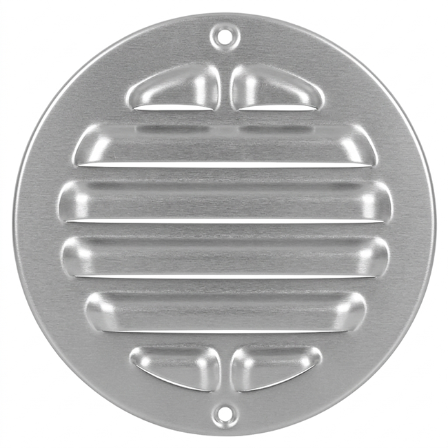 Außengitter rund 160 mm - eloxiertes Aluminium
