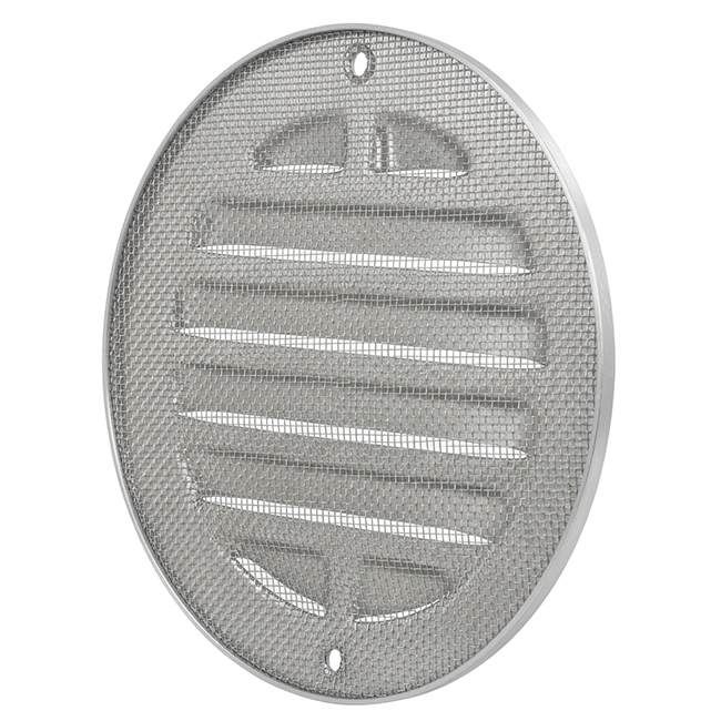 Außengitter rund 160 mm - eloxiertes Aluminium
