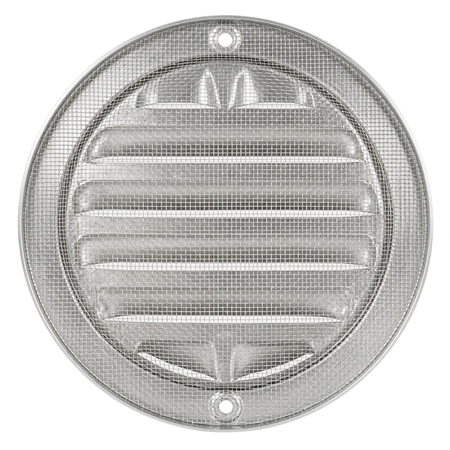 Außengitter rund 160 mm - eloxiertes Aluminium