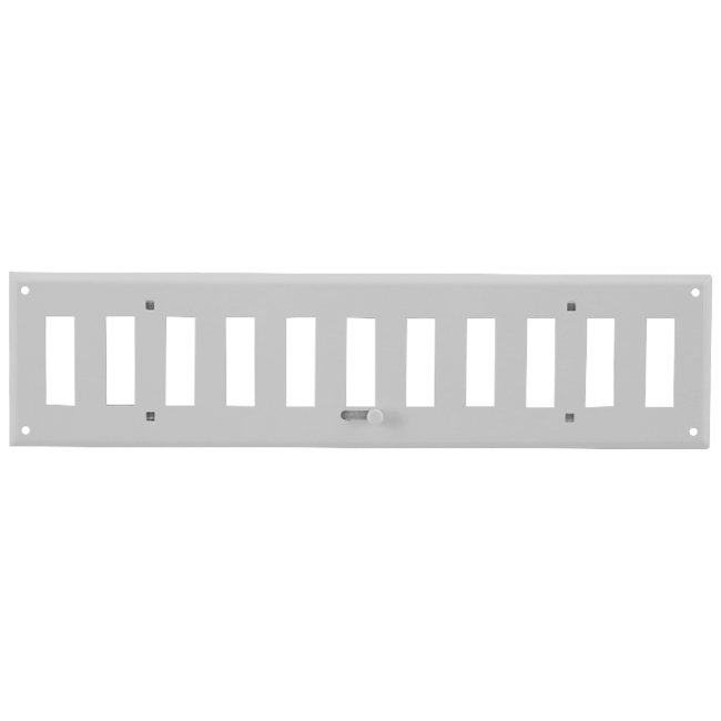 Verstellbares Wandgitter 300x100 mm Metall - RAL 9016