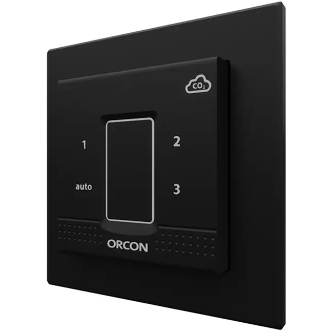 Abdeckung schwarz für Orcon CO₂ Unterputz-Kontrollsensor 15RF