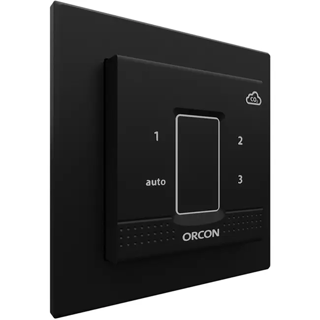 Abdeckung schwarz für Orcon CO₂ Unterputz-Kontrollsensor 15RF