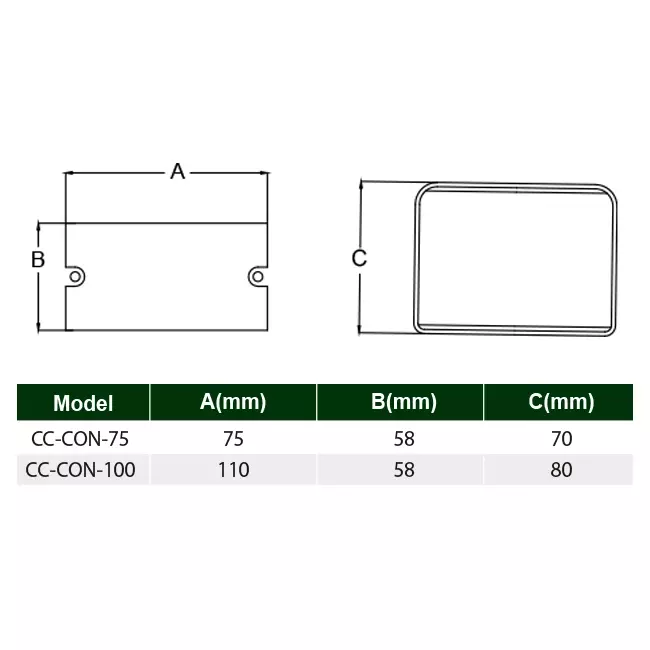 ClimaConnect Stutzen für Montagekanal 75 mm - RAL 9010