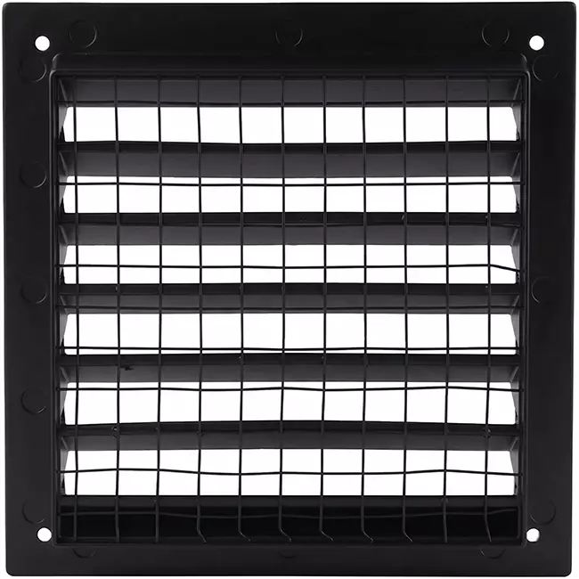 Außenwandgitter Aluminium 150x150 mm - RAL 9005