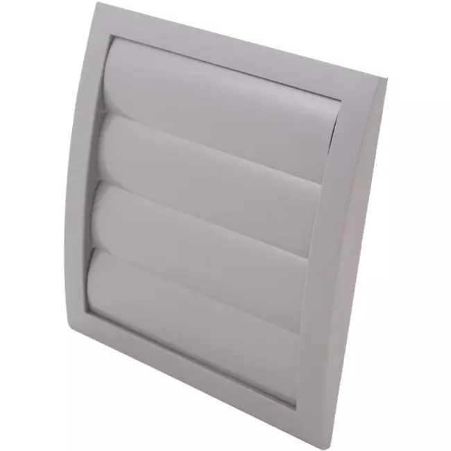 Lamellengitter Überdruck 150x150mm Ø100mm Grau ND10ZP