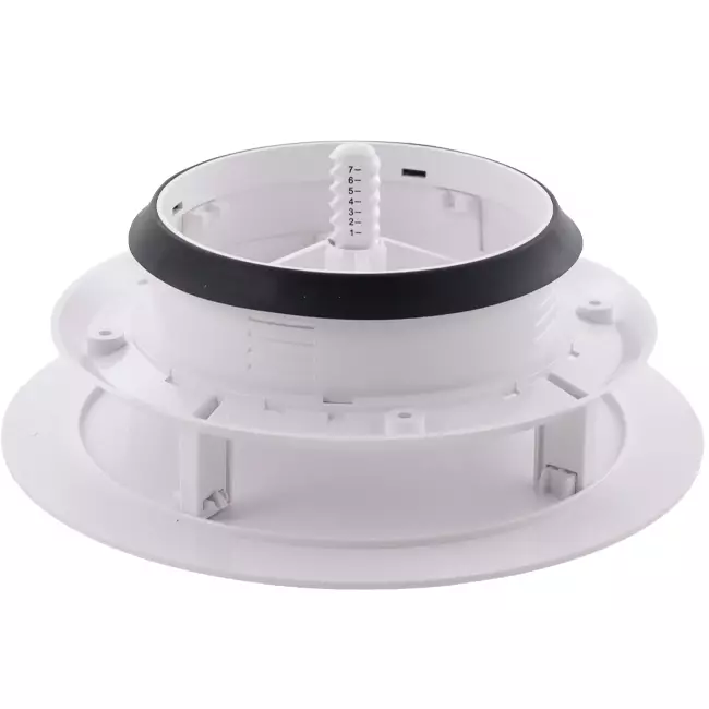 ClimaConnect Design-Ventil, rund, Ø 125 mm – weiß
