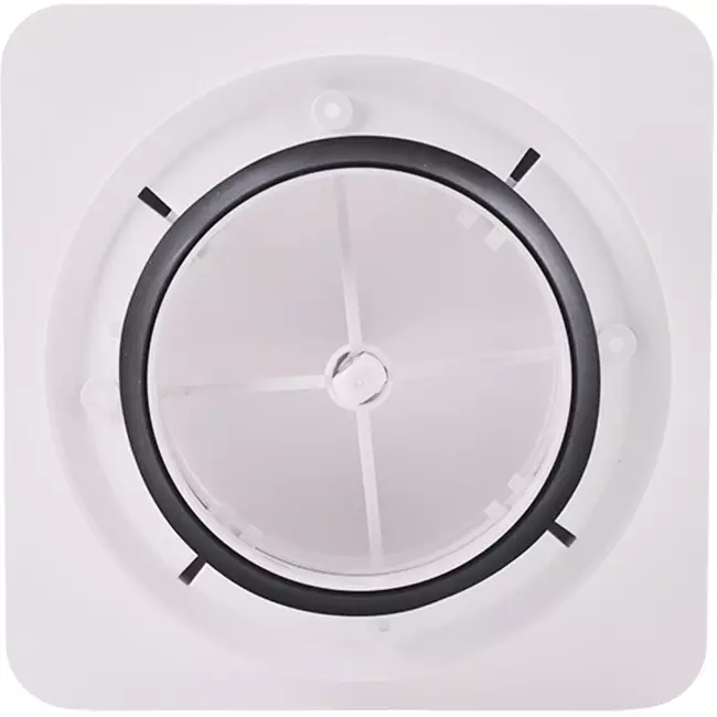 ClimaConnect Design-Ventil, quadratisch, Ø 125 mm – weiß