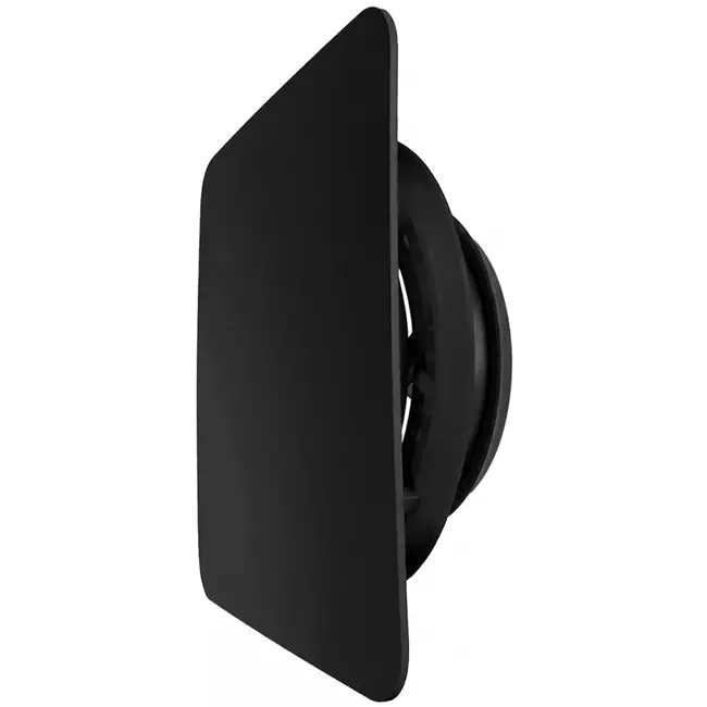 ClimaConnect Design-Ventil, quadratisch, Ø 125 mm – schwarz