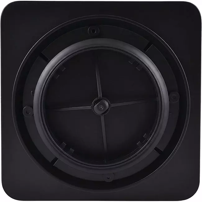 ClimaConnect Design-Ventil, quadratisch, Ø 125 mm – schwarz