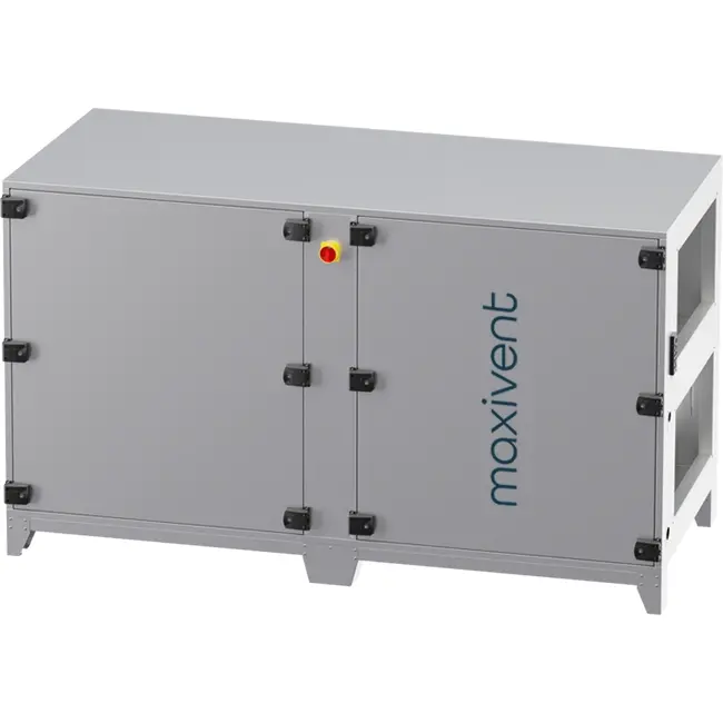 Maxivent WTW-Lüftungsgeräte mit Gegenstromwärmetauscher, 2800 m³/h, mit Warmwasserregister, horizontal links – PHE 2800 H WOJL