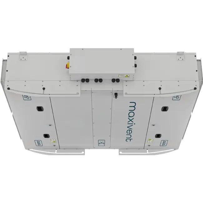 Maxivent WRG Lüftungsgerät für Deckenmontage mit Gegenstromwärmetauscher 2000 m³/h horizontal links - M4020