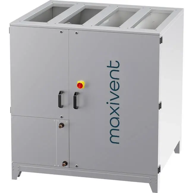 Maxivent WTW-Lüftungsgeräte mit Wärmerad, 4200 m³/h, mit Warmwasserregister, vertikal links  – RHE 4200 V WOJL