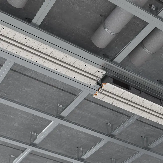 Ergovent, einbaubares, rahmenloses Liniengitter, 1050 mm, mit Anschlussdurchmesser 125 mm – Klimaanlage – 2 Schlitze