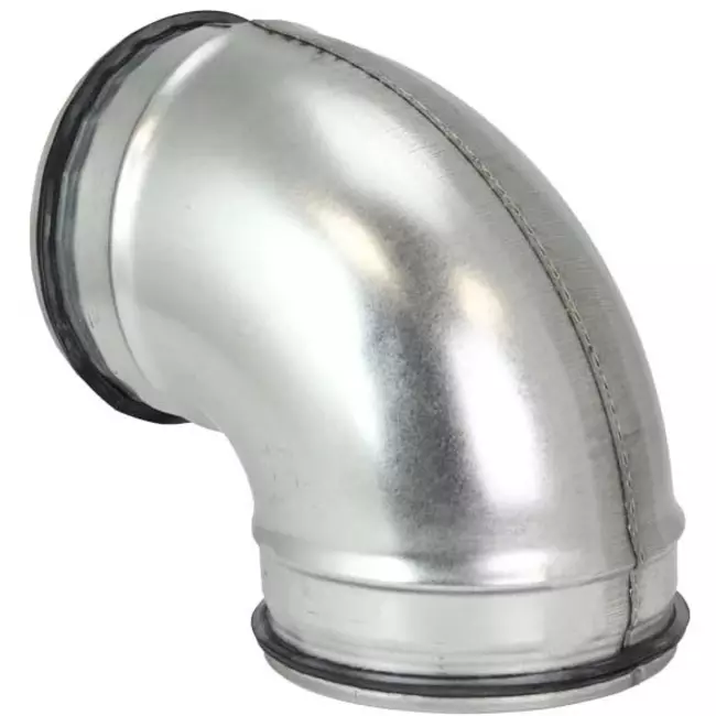 Kurzer Wickelfalz Bogen 90° Ø 150mm