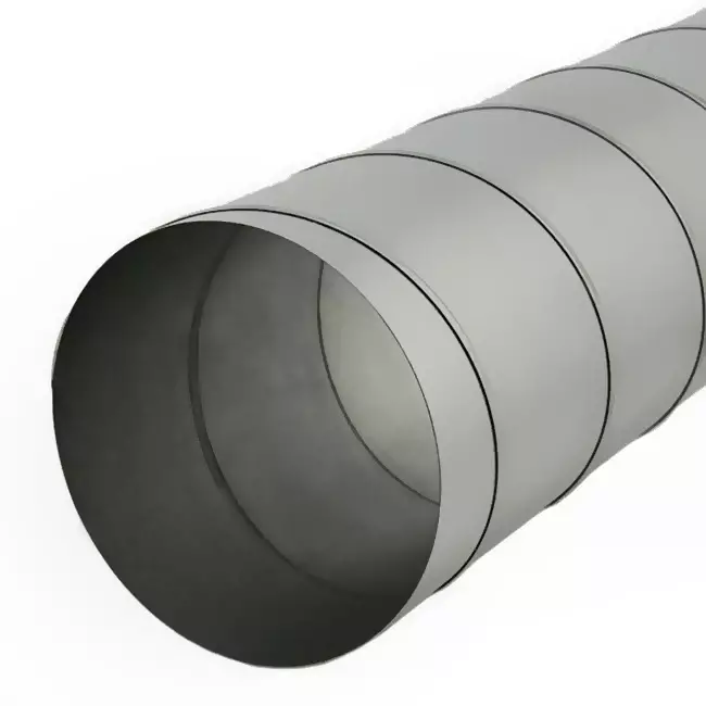 Wickelfalzrohr Ø 125 mm LÃ¤nge 1,5 Meter - rund verzinkt - maßgeschneidert RAL7035