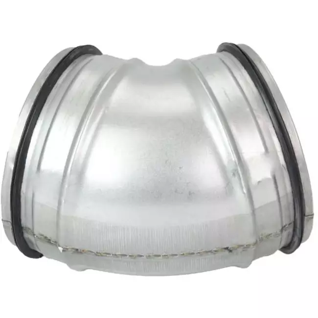 Kurzer Wickelfalz Bogen 45° Ø 200mm