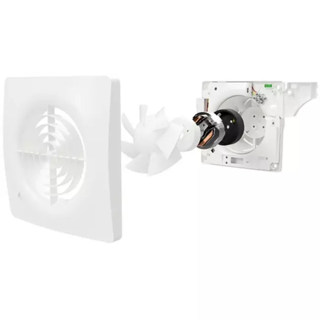 Supra Badlüfter mit Feuchtigkeitssensor und Timer mit Zugschnur - Ø 100 mm -100HT
