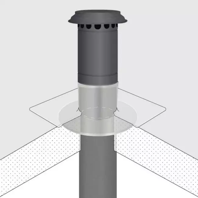 Dachplatte Ø 125 mm für WRG Dachdurchführung