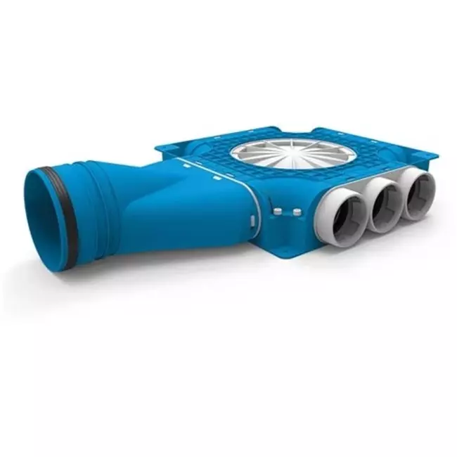 Vent-Axia Uniflexplus zusammengesetzter 9 x Ø69mm mit horizontalem Tülle Ø125mm
