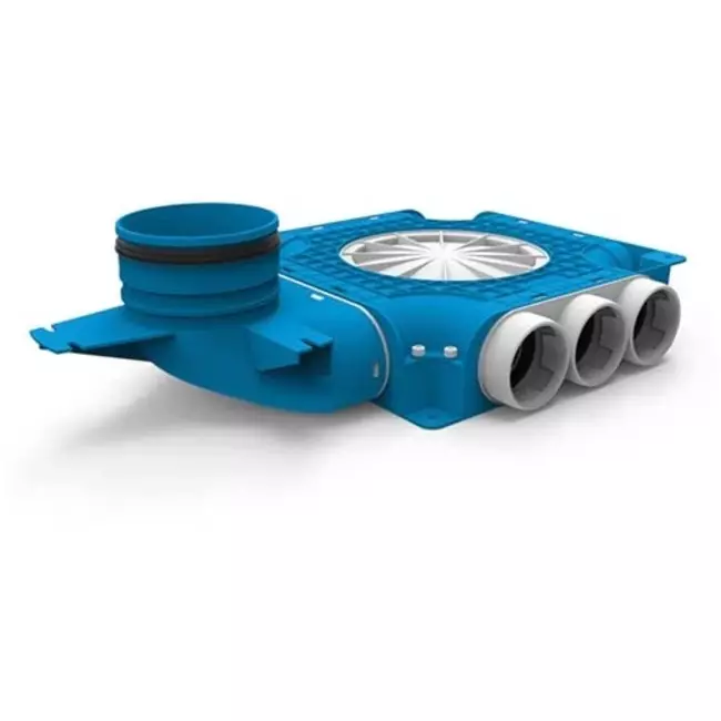 Vent-Axia Uniflexplus zusammengesetzter 9 x Ø69mm mit vertikalem Tülle Ø125mm