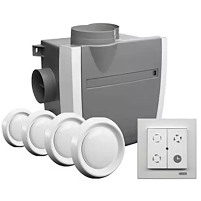 Vasco C400 Basic RF LE Paket 400 m³/h + Feuchtigkeitssensor + RFT-Steuerung + 4 Ventile