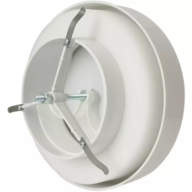 Tellerventil Kunststoff Ø125 mm RAL 9003 mit Klemmfedern - VST125