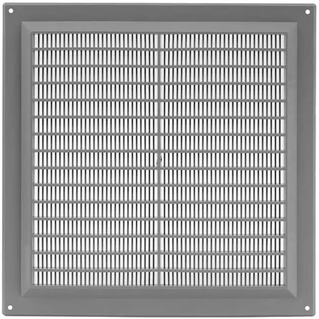 Lüftungsgitter quadratisch mit Grill Grau 250x250mm VR2525P