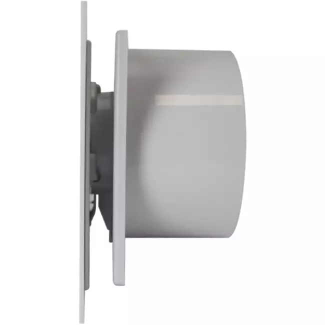 Badlüfter  Ø 100 mm - Front aus glänzend weißem Kunststoff