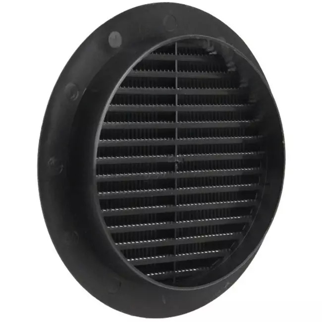 Lamellengitter kunststoff  Ø150 mm Schwarz - VR150M