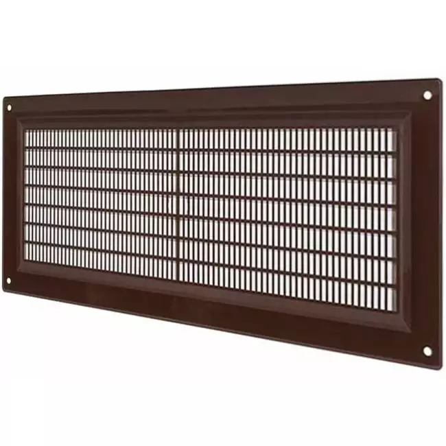 Lüftungsgitter rechteckig mit Grill 130x300 mm braun - VR1330B