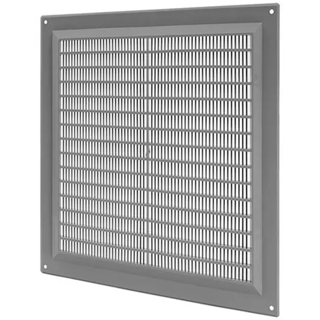 Lüftungsgitter quadratisch mit Grill Grau 250x250mm VR2525P