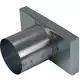 Deckel 170x80 mm mit Anschlussdurchmesser 80 mm für Abgasrohr