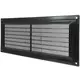 Lüftungsgitter Kunststoff rechteckig mit Grill 130x300 Schwarz - VR1330M