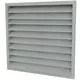 Außenwanddurchlässe 300x300 Stahl mit feststehenden Lamellen - Blank unbeschichtet